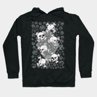 Skulls Attack Pattern, Halloween paper, Horror, Creepy Design Sticker Hoodie